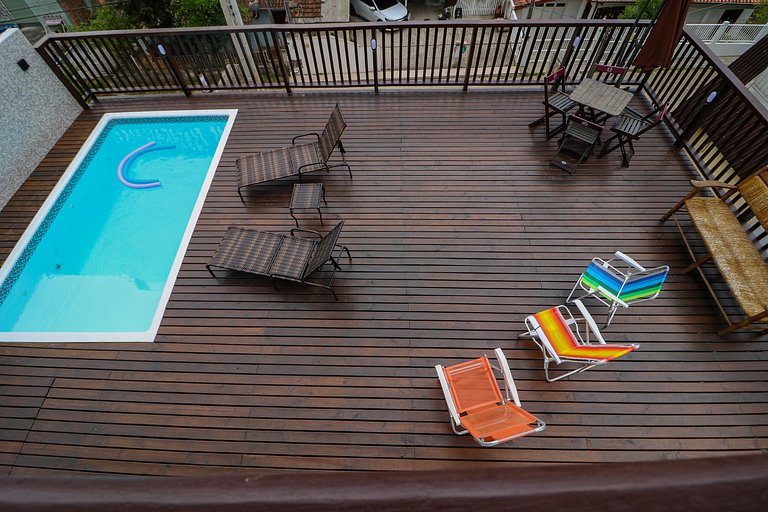 Vista Mar, Montanhas e Pôr do sol com Piscina